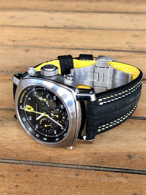 lizard strap panerai|Panerai Ferrari Watch on Custom Lizard strap with.